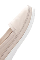 Kadın Bej Deri Comfort Loafer | Derimod Kadın Bej Deri Comfort Loafer | Derimod