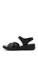 Women's Black Leather Comfort Sandals | Derimod Women's Black Leather Comfort Sandals | Derimod
