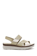 Women's Green Leather Comfort Sandals | Derimod Women's Green Leather Comfort Sandals | Derimod
