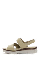 Women's Green Leather Comfort Sandals | Derimod Women's Green Leather Comfort Sandals | Derimod