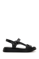 Women's Black Leather Comfort Sandals | Derimod Women's Black Leather Comfort Sandals | Derimod