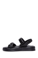 Women's Black Leather Comfort Sandals | Derimod Women's Black Leather Comfort Sandals | Derimod