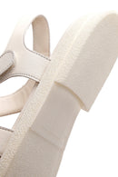 Kadın Bej Deri Comfort Sandalet | Derimod Kadın Bej Deri Comfort Sandalet | Derimod