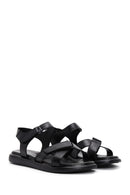 Kadın Siyah Deri Comfort Sandalet | Derimod Kadın Siyah Deri Comfort Sandalet | Derimod