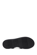 Kadın Siyah Deri Comfort Sandalet | Derimod Kadın Siyah Deri Comfort Sandalet | Derimod