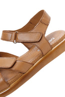 Kadın Taba Deri Comfort Sandalet | Derimod Kadın Taba Deri Comfort Sandalet | Derimod