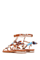 Women's Tan Stone Flat Sandals | Derimod Women's Tan Stone Flat Sandals | Derimod