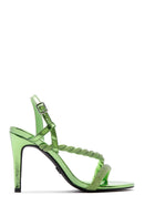 Women's Green Stone Thin Heel Sandals | Derimod Women's Green Stone Thin Heel Sandals | Derimod