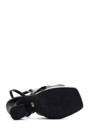 Women's Black Platform Heeled Sandals | Derimod Women's Black Platform Heeled Sandals | Derimod