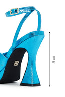 Women's Blue Platform Heeled Sandals | Derimod Women's Blue Platform Heeled Sandals | Derimod