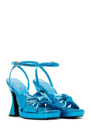 Women's Blue Platform Heeled Sandals | Derimod Women's Blue Platform Heeled Sandals | Derimod