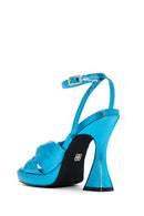 Women's Blue Platform Heeled Sandals | Derimod Women's Blue Platform Heeled Sandals | Derimod