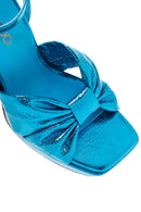 Women's Blue Platform Heeled Sandals | Derimod Women's Blue Platform Heeled Sandals | Derimod