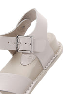 Women's Gray Leather Comfort Sandals | Derimod Women's Gray Leather Comfort Sandals | Derimod