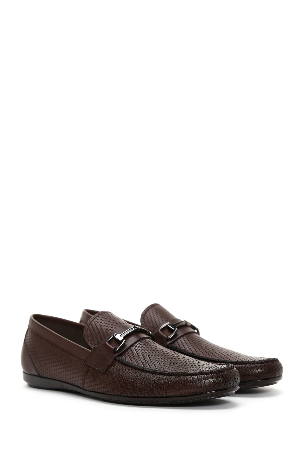 Erkek Kahve Deri Klasik Loafer