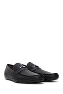 Men's Black Leather Printed Classic Loafer | Derimod Men's Black Leather Printed Classic Loafer | Derimod