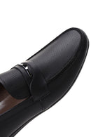 Men's Black Leather Printed Classic Loafer | Derimod Men's Black Leather Printed Classic Loafer | Derimod