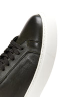 Erkek Haki Deri Çoraplı Kalın Tabanlı Sneaker | Derimod Erkek Haki Deri Çoraplı Kalın Tabanlı Sneaker | Derimod