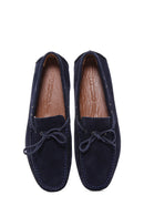Men's Navy Blue Suede Leather Casual Loafer | Derimod Men's Navy Blue Suede Leather Casual Loafer | Derimod