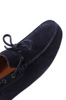 Men's Navy Blue Suede Leather Casual Loafer | Derimod Men's Navy Blue Suede Leather Casual Loafer | Derimod