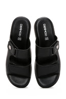 Women's Black Comfort Slippers | Derimod Women's Black Comfort Slippers | Derimod