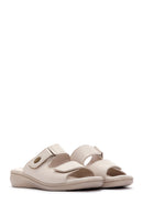 Women's Beige Comfort Slippers | Derimod Women's Beige Comfort Slippers | Derimod
