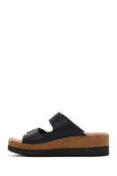 Women's Black Thick Soled Comfort Slippers | Derimod Women's Black Thick Soled Comfort Slippers | Derimod
