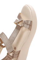 Women's Gold Flat Comfort Sandals | Derimod Women's Gold Flat Comfort Sandals | Derimod
