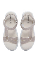 Kadın Bej Comfort Sandalet | Derimod Kadın Bej Comfort Sandalet | Derimod