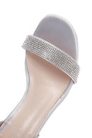 Women's Silver Ankle Strap Transparent Heeled Sandals | Derimod Women's Silver Ankle Strap Transparent Heeled Sandals | Derimod