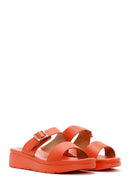 Women's Orange Comfort Slippers | Derimod Women's Orange Comfort Slippers | Derimod