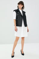 Cuba Women's Black Leather Vest | Derimod Cuba Women's Black Leather Vest | Derimod