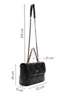 Women's Black Long Chain Strap Quilted Shoulder Bag | Derimod Women's Black Long Chain Strap Quilted Shoulder Bag | Derimod