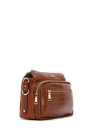 Women's Tan Crocodile Cross Bag | Derimod Women's Tan Crocodile Cross Bag | Derimod