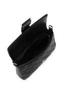 Women's Black Knitted Patterned Long Strap Shoulder Bag | Derimod Women's Black Knitted Patterned Long Strap Shoulder Bag | Derimod