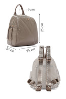 Women's Light Khaki Quilted Backpack | Derimod Women's Light Khaki Quilted Backpack | Derimod
