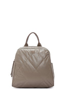 Women's Light Khaki Quilted Backpack | Derimod Women's Light Khaki Quilted Backpack | Derimod