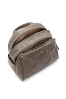 Women's Light Khaki Quilted Backpack | Derimod Women's Light Khaki Quilted Backpack | Derimod