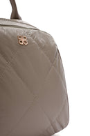Women's Light Khaki Quilted Backpack | Derimod Women's Light Khaki Quilted Backpack | Derimod