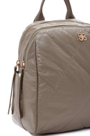 Women's Light Khaki Quilted Backpack | Derimod Women's Light Khaki Quilted Backpack | Derimod