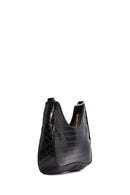 Women's Black Long Strap Crocodile Patterned Shoulder Bag | Derimod Women's Black Long Strap Crocodile Patterned Shoulder Bag | Derimod
