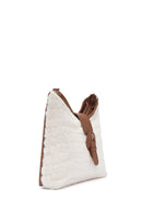 Women's Brown Long Strap Plush Handbag | Derimod Women's Brown Long Strap Plush Handbag | Derimod