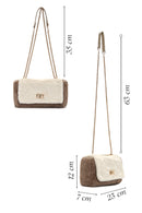 Women's Mink Long Strap Plush Crossbody Bag | Derimod Women's Mink Long Strap Plush Crossbody Bag | Derimod