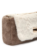 Women's Mink Long Strap Plush Crossbody Bag | Derimod Women's Mink Long Strap Plush Crossbody Bag | Derimod