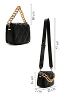 Women's Black Long Strap Quilted Crossbody Bag | Derimod Women's Black Long Strap Quilted Crossbody Bag | Derimod