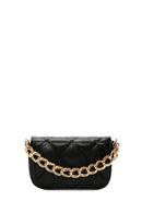 Women's Black Long Strap Quilted Crossbody Bag | Derimod Women's Black Long Strap Quilted Crossbody Bag | Derimod