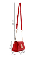 Women's Red Patent Leather Handbag | Derimod Women's Red Patent Leather Handbag | Derimod