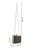 Women's Black Long Chain Strap Stone Handbag | Derimod Women's Black Long Chain Strap Stone Handbag | Derimod