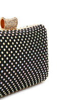 Women's Black Long Chain Strap Stone Handbag | Derimod Women's Black Long Chain Strap Stone Handbag | Derimod