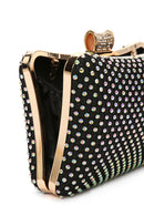 Women's Black Long Chain Strap Stone Handbag | Derimod Women's Black Long Chain Strap Stone Handbag | Derimod